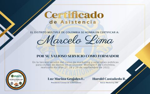 Certificado de Asistencia DMF Colombia 2022